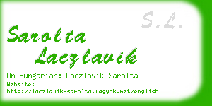 sarolta laczlavik business card